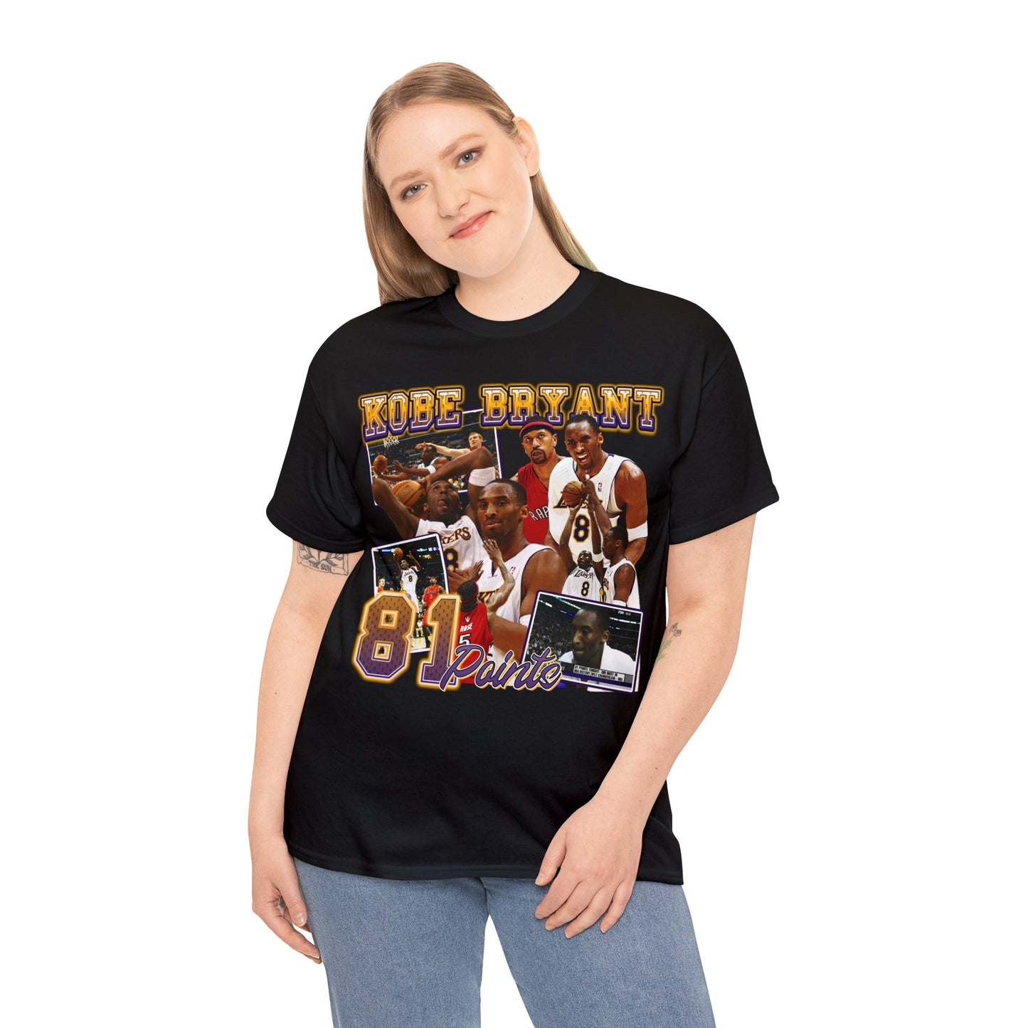 Kobe Bryant 81 Points Los Angeles Basketball Legend Unisex Heavy Cotton Tee