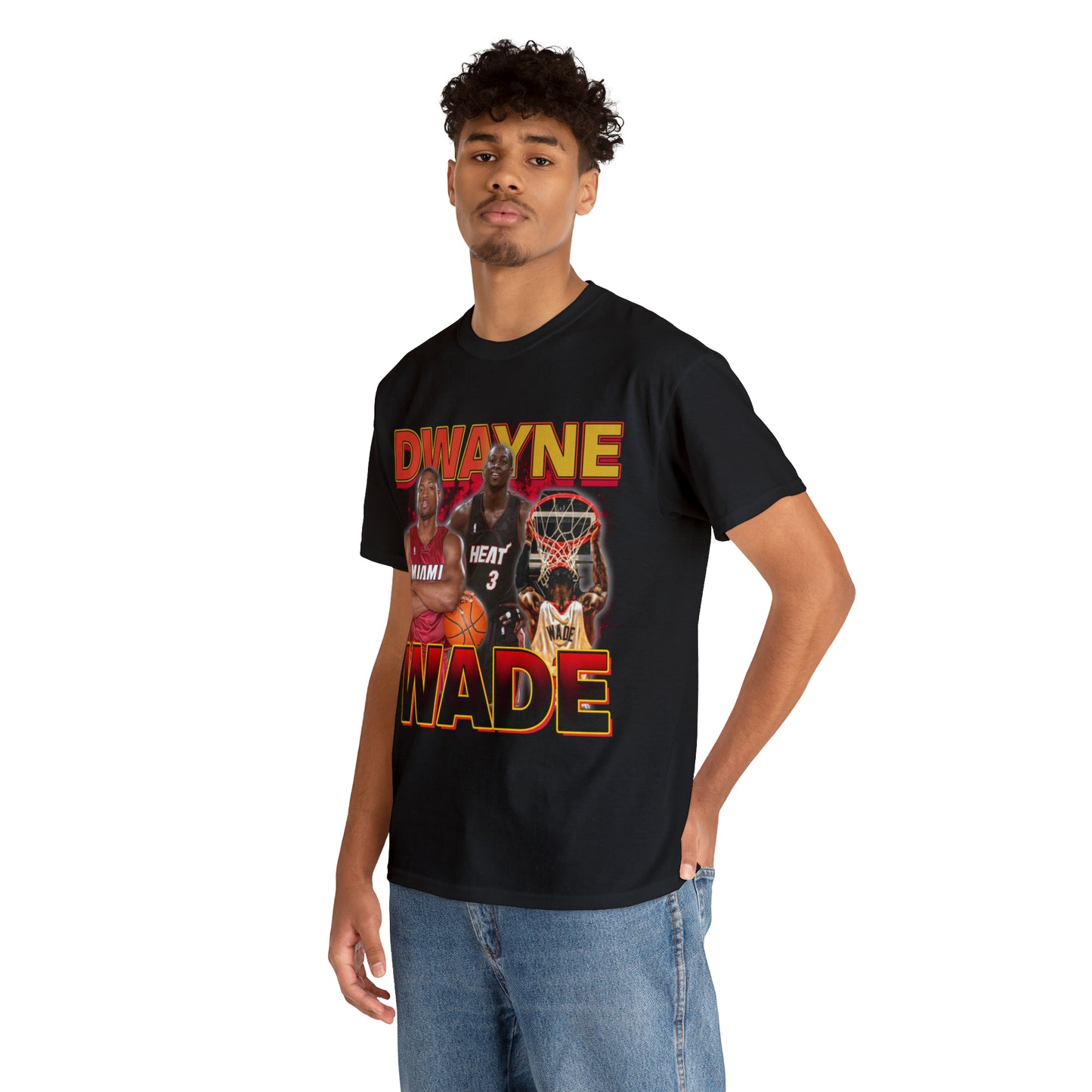 Dwayne Wade NBA HOF Miami Heat Legend Unisex Heavy Cotton Tee