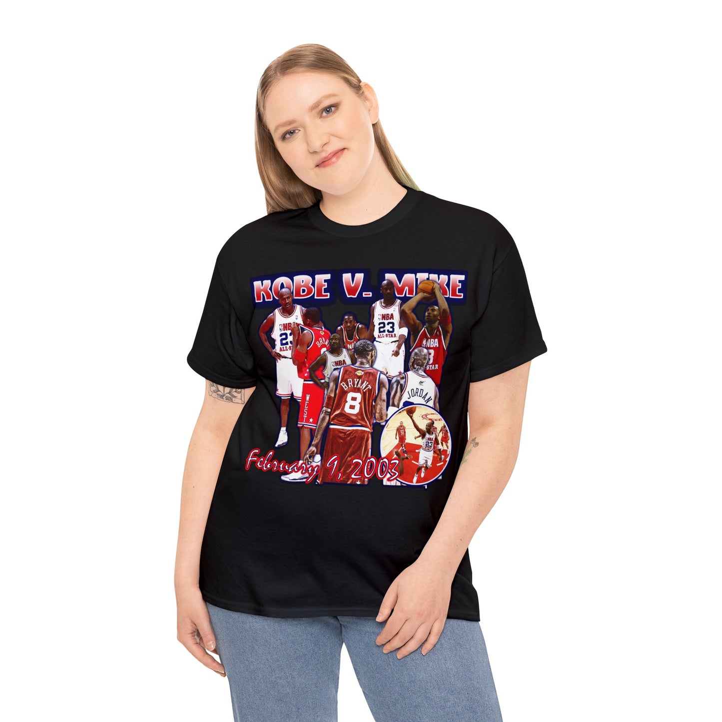 Kobe Vs. Mike Kobe Bryant Michael Jordan All Star Unisex Heavy Cotton Tee