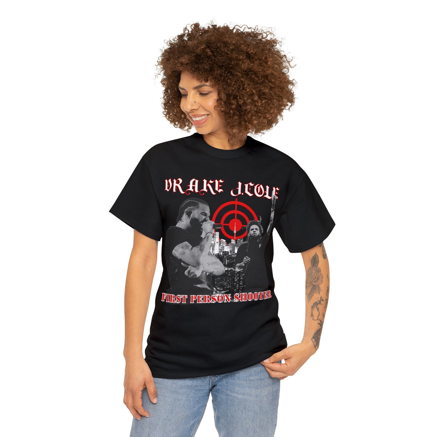Drake J.Cole First Person Shooter Unisex Heavy Cotton Tee