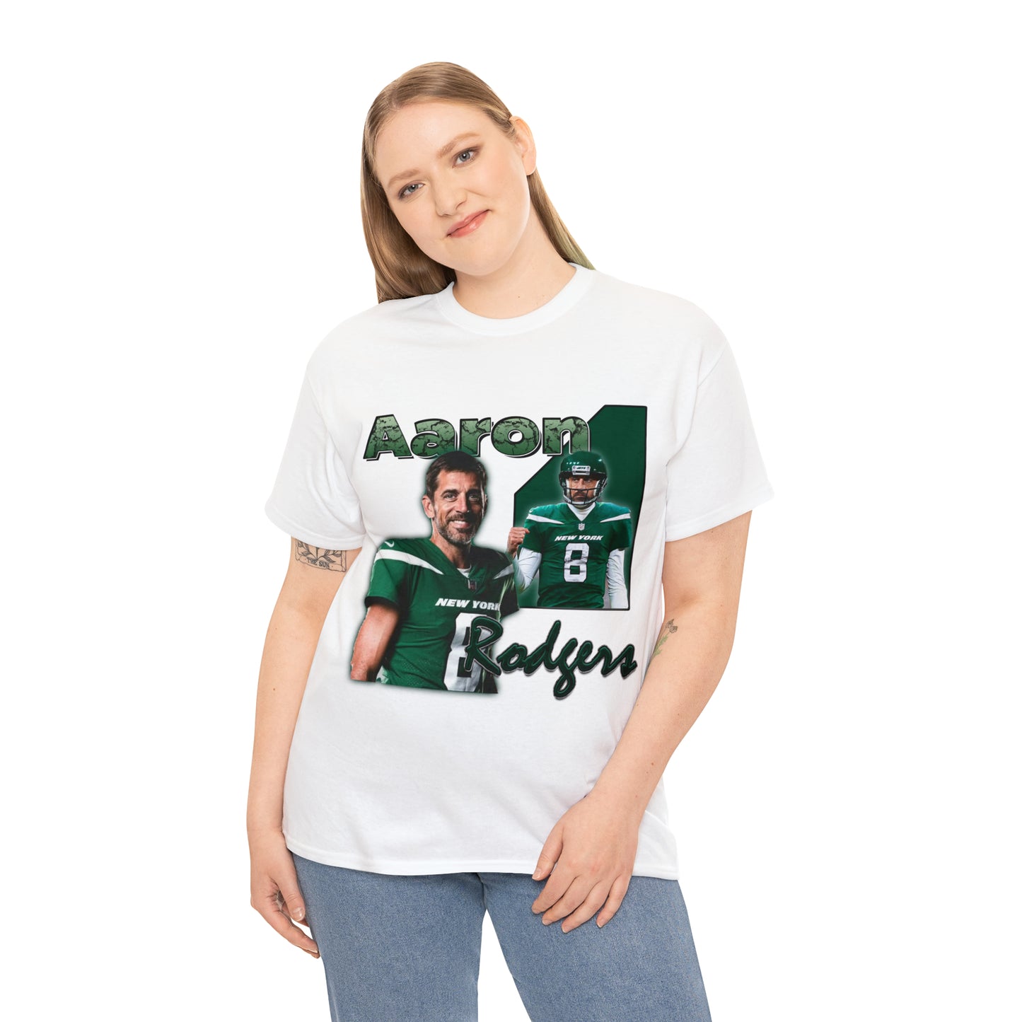 Aaron Rodgers New York Jets Unisex Heavy Cotton Tee