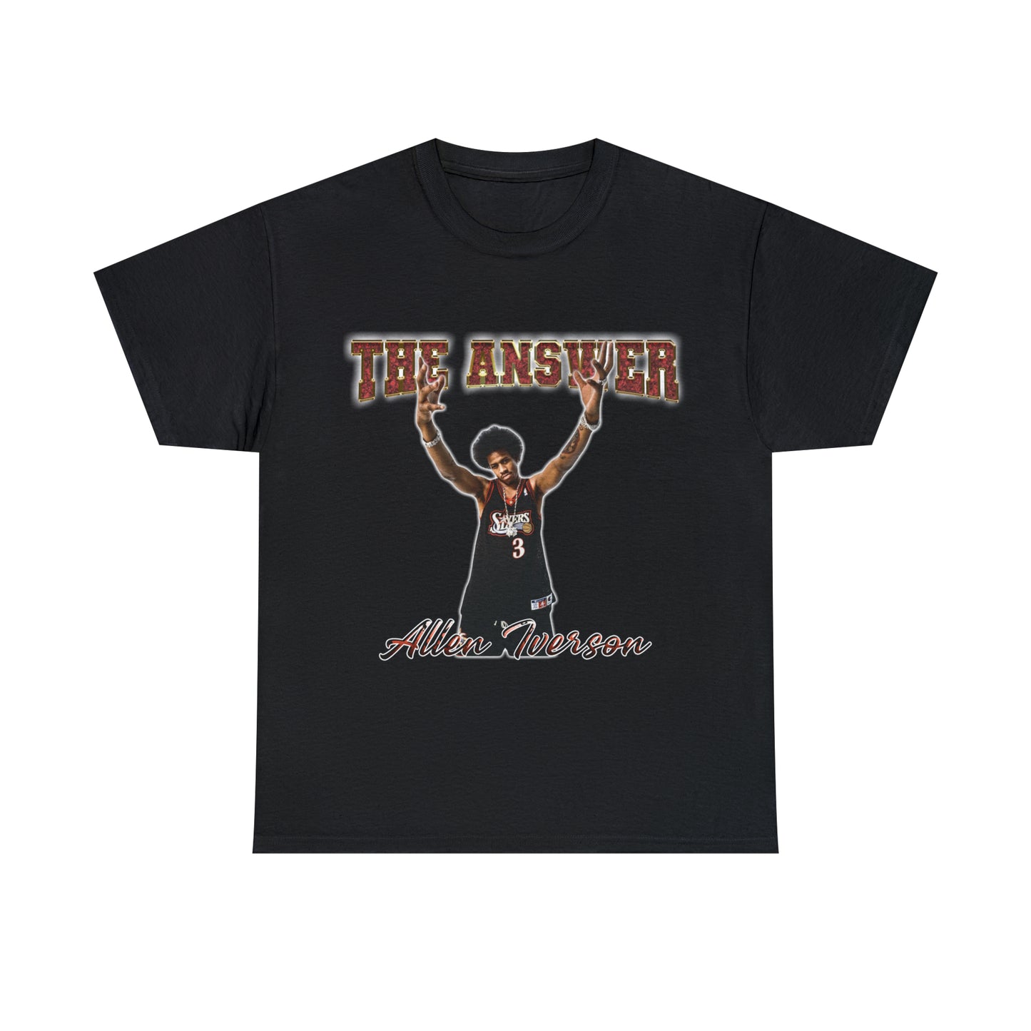Allen Iverson The Answer Philadelphia 76ers Legend Unisex Heavy Cotton Tee