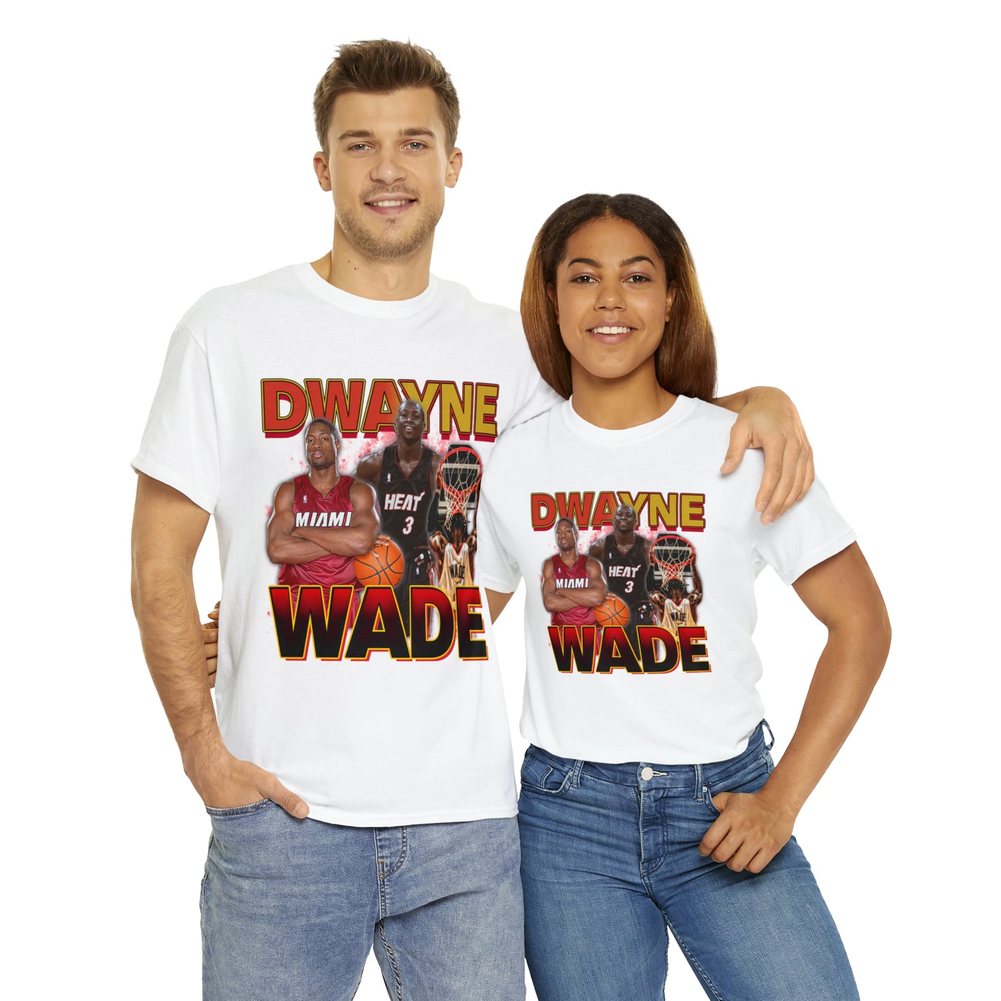 Dwayne Wade NBA HOF Miami Heat Legend Unisex Heavy Cotton Tee