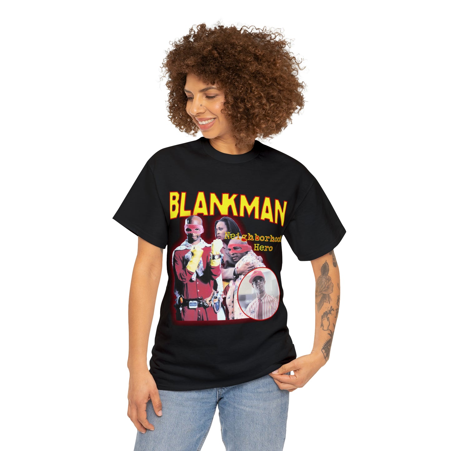 Blankman 90s Superhero Unisex Heavy Cotton Tee