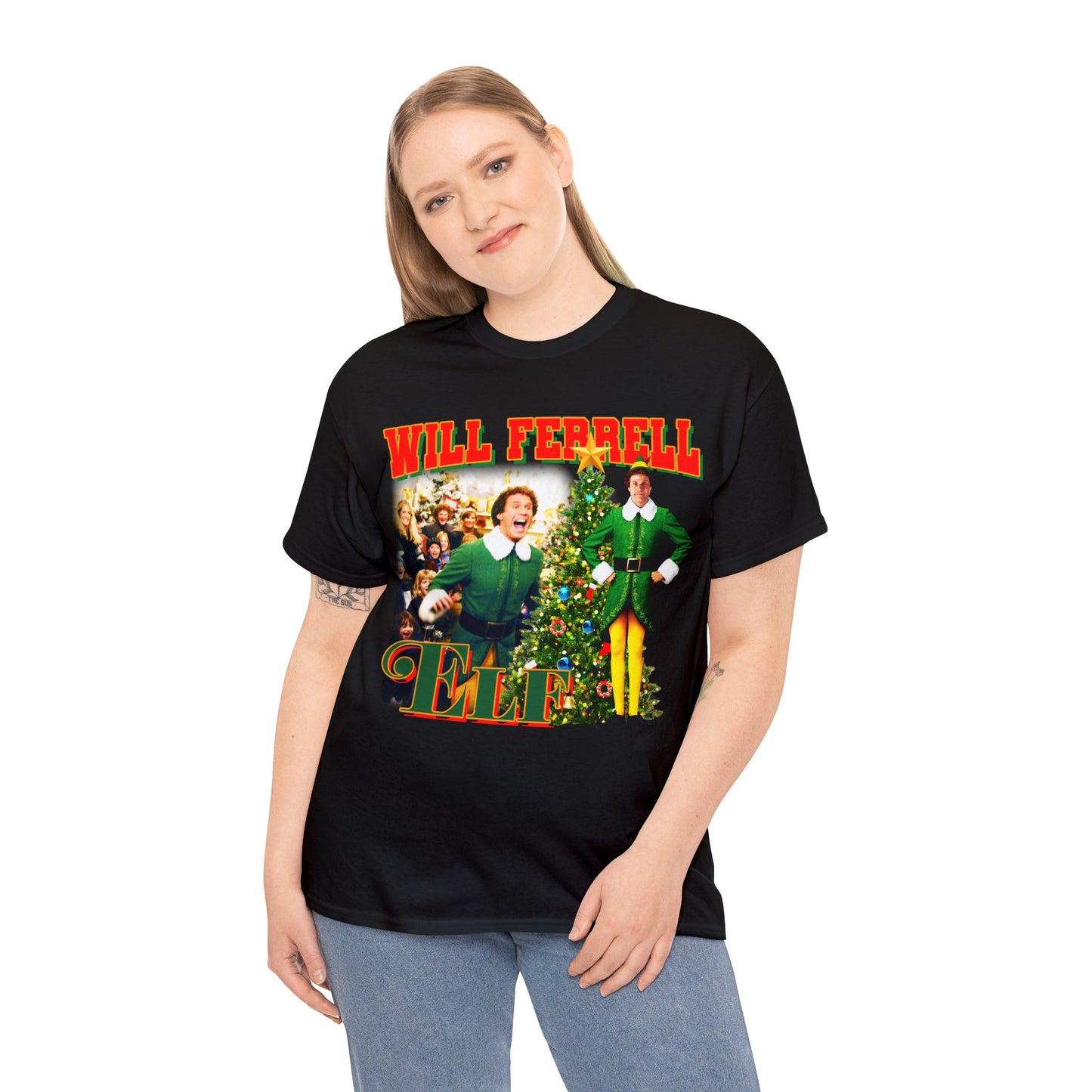 Will Ferrell Elf Christmas  Heavy Cotton Tee
