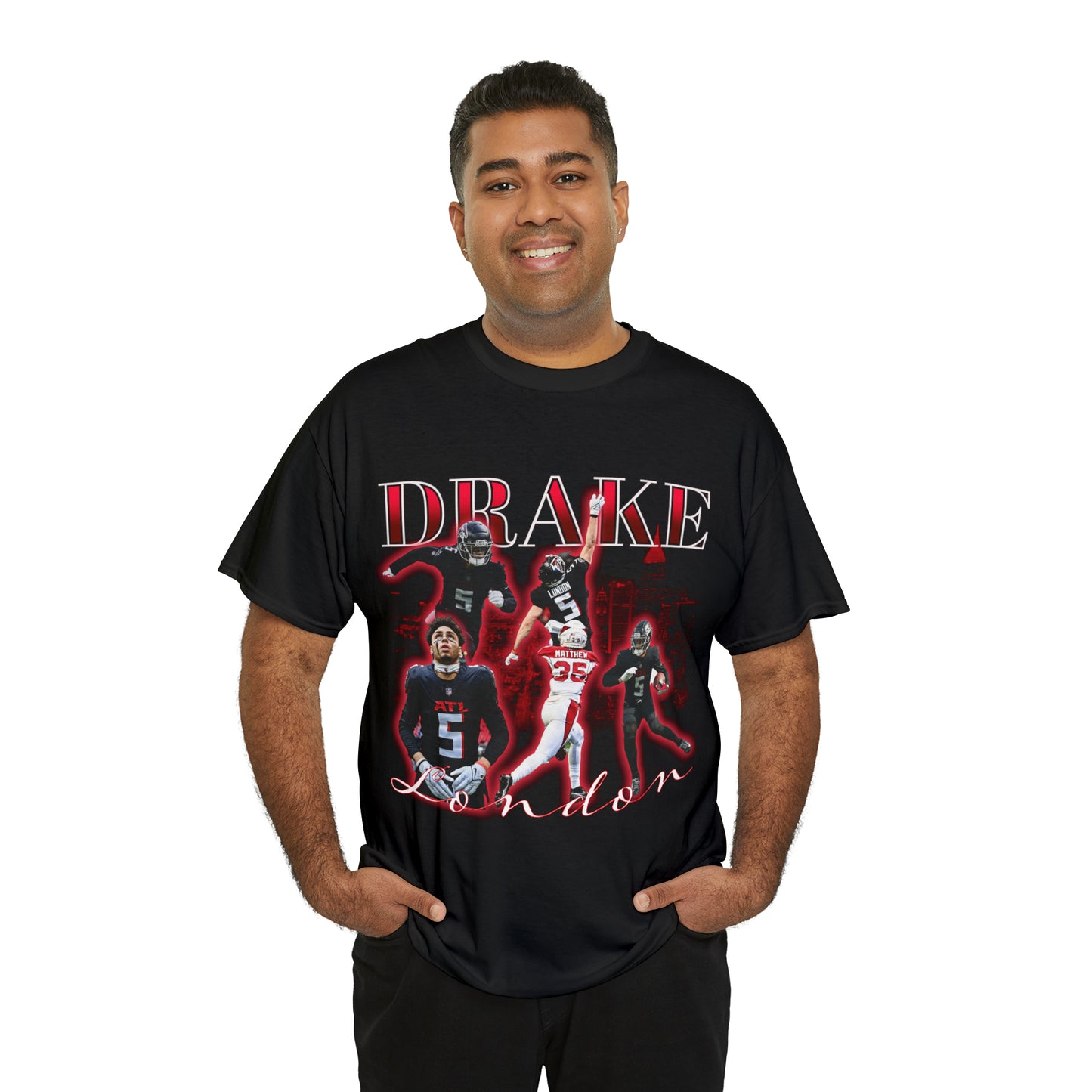 Drake London Atlanta Falcons NFL Star Receiver Unisex Heavy Cotton Tee