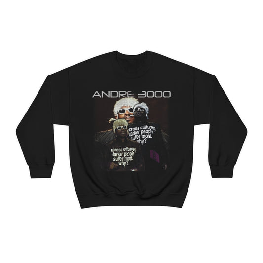 Andre 3000 Darker People Hiphop Legend Unisex Heavy Blend™ Crewneck Sweatshirt