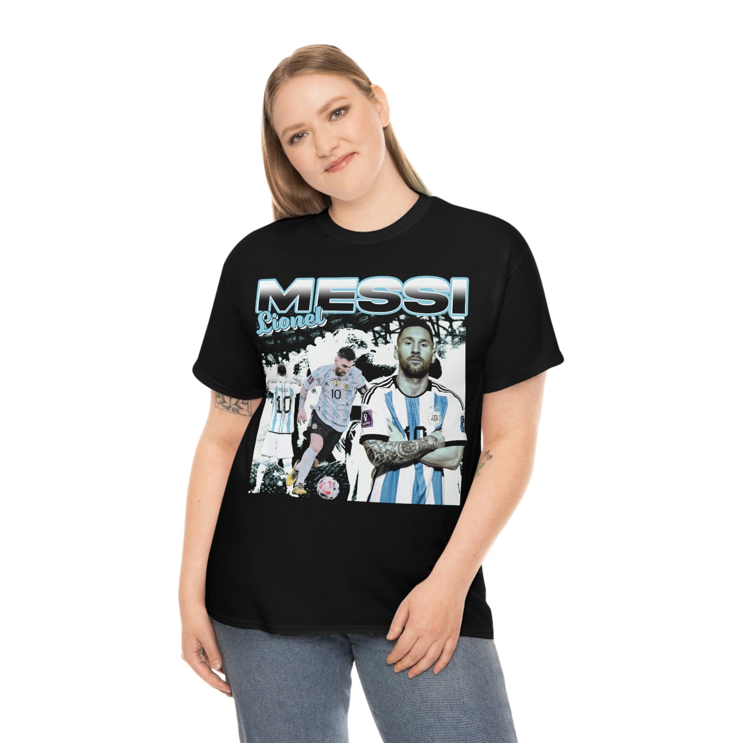 Lionel Messi Soccer/Football  Legend Unisex Heavy Cotton Tee