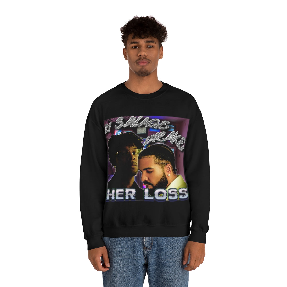 Drake and 21 Savage Her Loss Unisex Heavy Blend™ Crewneck Sweatshirt
