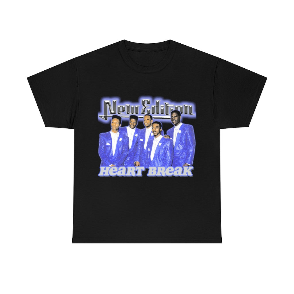 New Edition Heart Break Can You Stand The Rain R&B Legends 80s 90s 2000s Bootleg Unisex Heavy Cotton Tee
