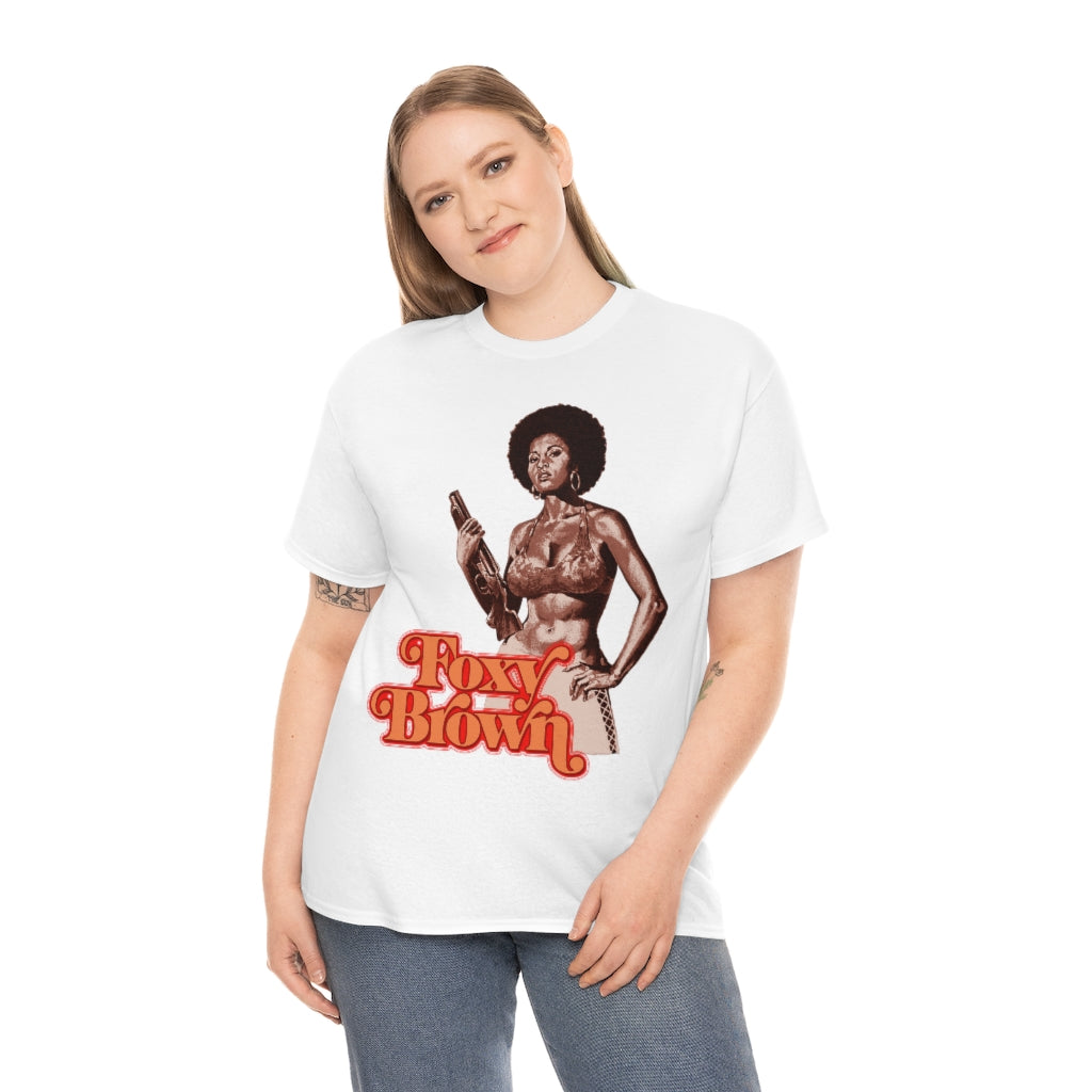 Foxy Brown Pam Grier Black 70s Movie Star Unisex Heavy Cotton Tee