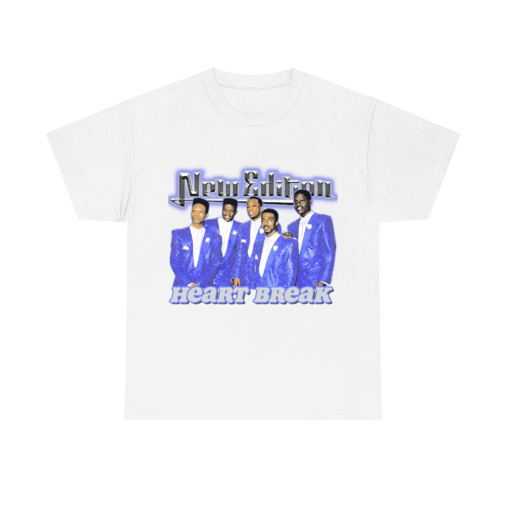 New Edition Heart Break Can You Stand The Rain R&B Legends 80s 90s 2000s Bootleg Unisex Heavy Cotton Tee