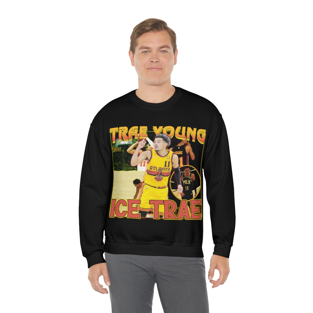 Trae Young Ice Trae Atlanta Basketball Star Unisex Heavy Blend™ Crewneck Sweatshirt