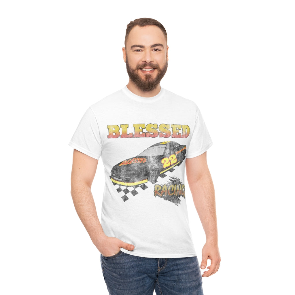 Blessed Racing Race Car Unisex Heavy Cotton Tee
