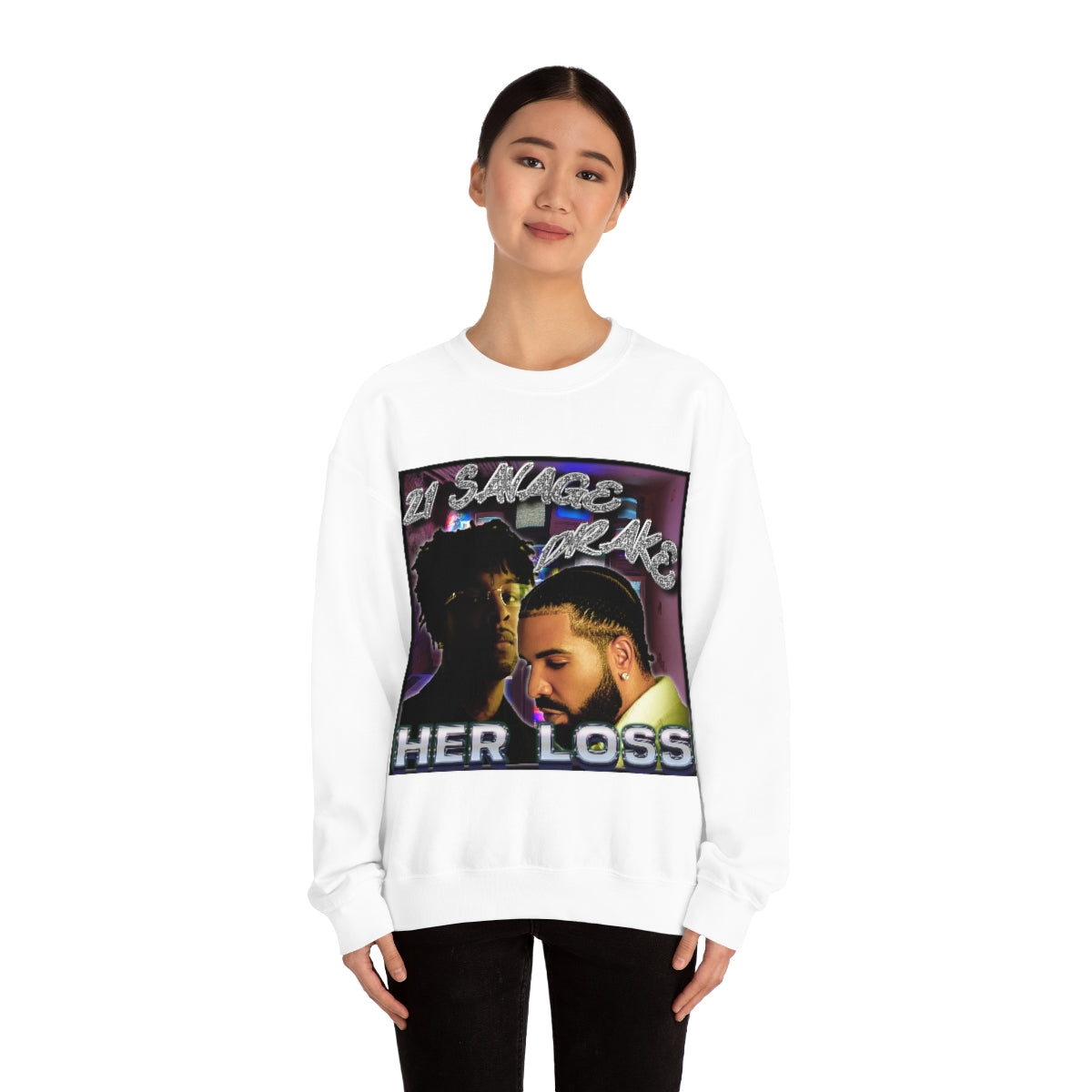 Drake and 21 Savage Her Loss Unisex Heavy Blend™ Crewneck Sweatshirt