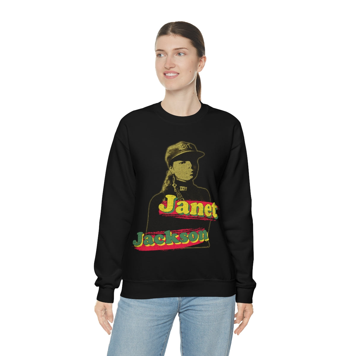 Janet Jackson RnB/Pop Legend Unisex Heavy Blend™ Crewneck Sweatshirt