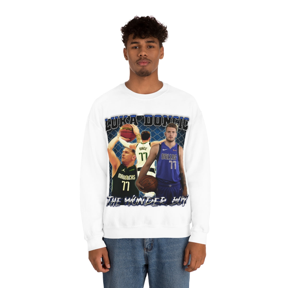 Luka Doncic Dallas Basketball Star Unisex Heavy Blend™ Crewneck Sweatshirt