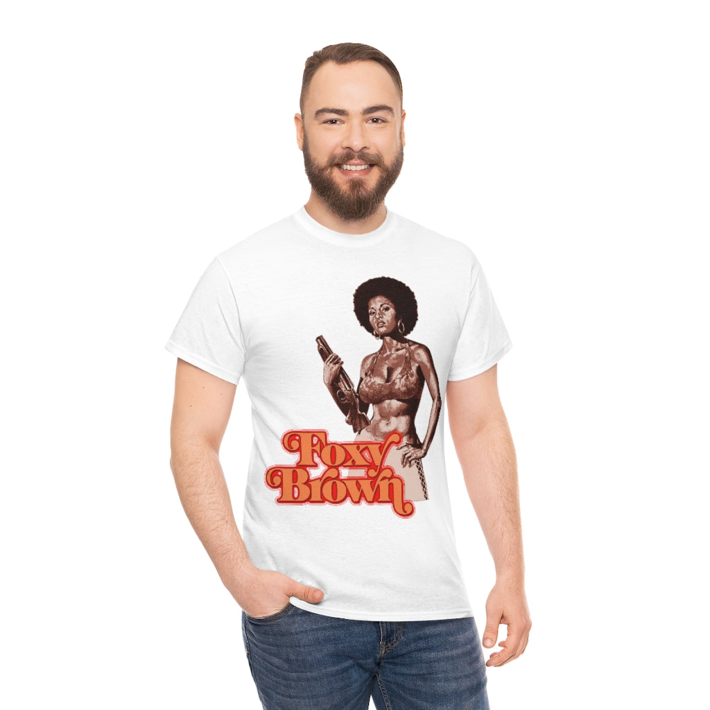 Foxy Brown Pam Grier Black 70s Movie Star Unisex Heavy Cotton Tee