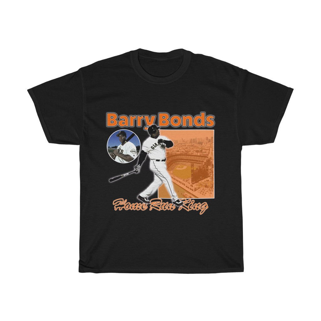 Barry Bonds Home Run King San Fransisco Giants MLB Unisex Heavy Cotton Tee