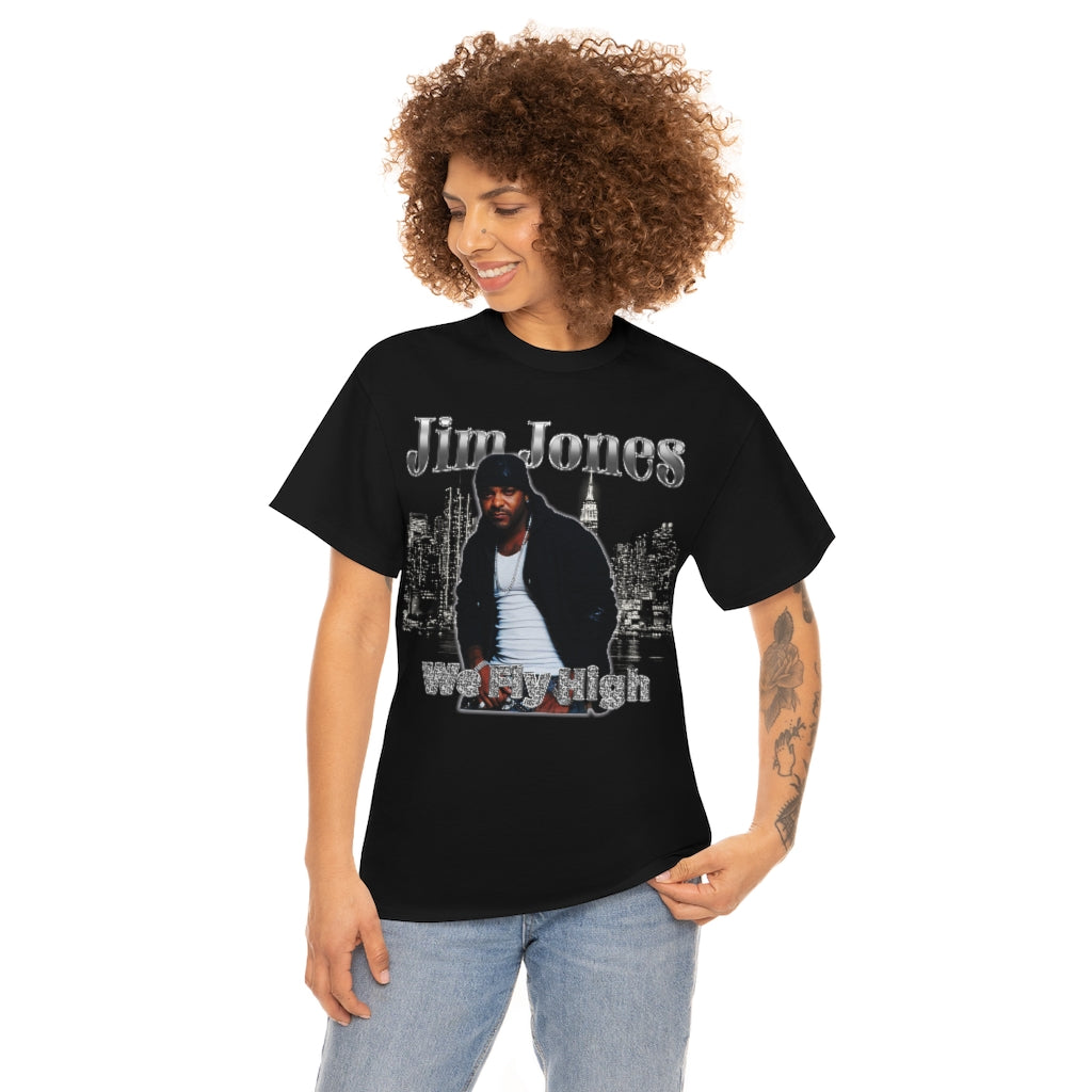 Jim Jones We Fly High Hiphop Legend Bootleg Unisex Heavy Cotton Tee