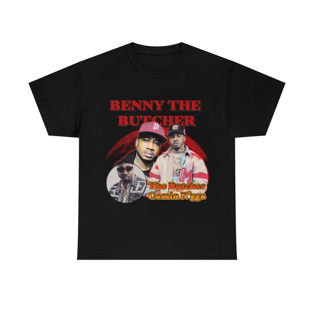 Benny The Butcher The Butcher Coming Rap Bootleg Unisex Heavy Cotton Tee