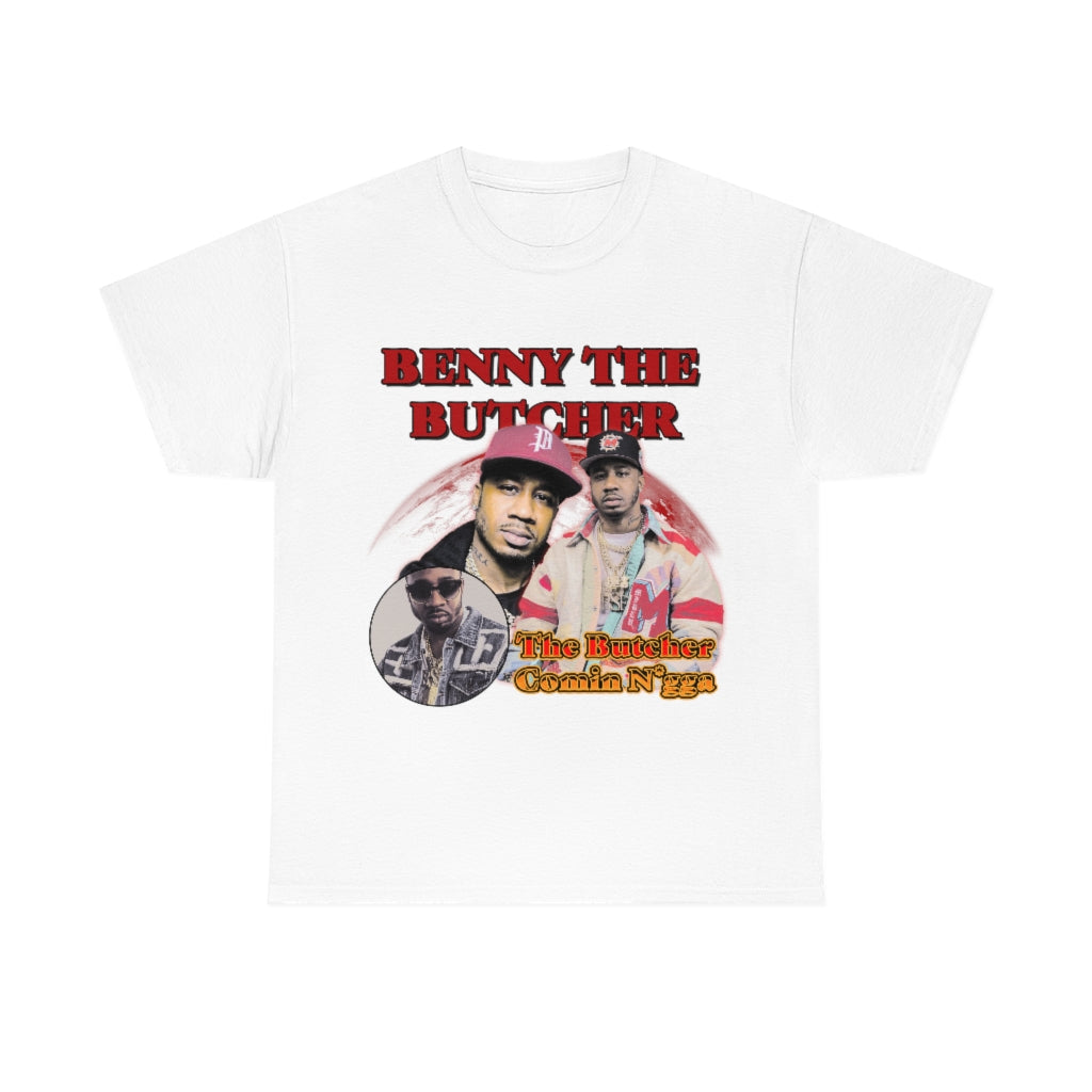 Benny The Butcher The Butcher Coming Rap Bootleg Unisex Heavy Cotton Tee