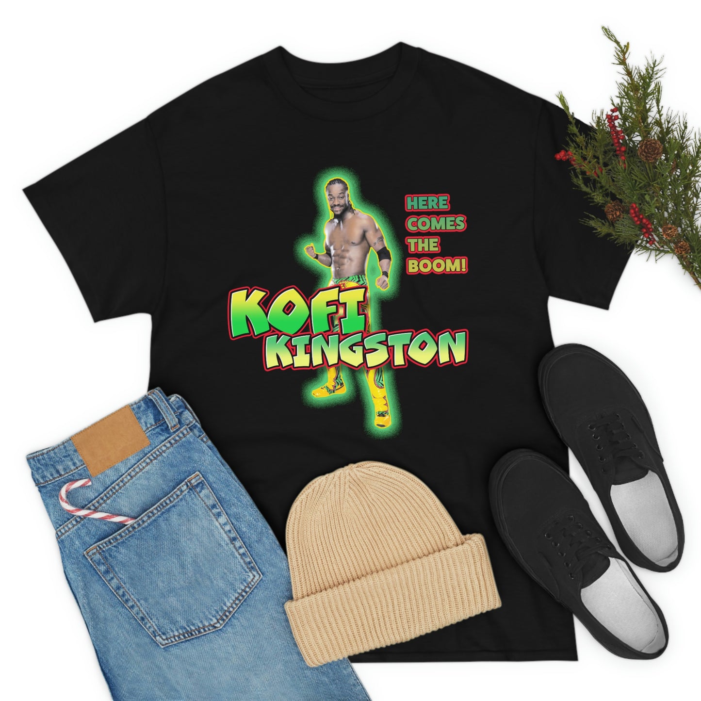 Kofi Kingston WWE Wrestling Star Unisex Heavy Cotton Tee