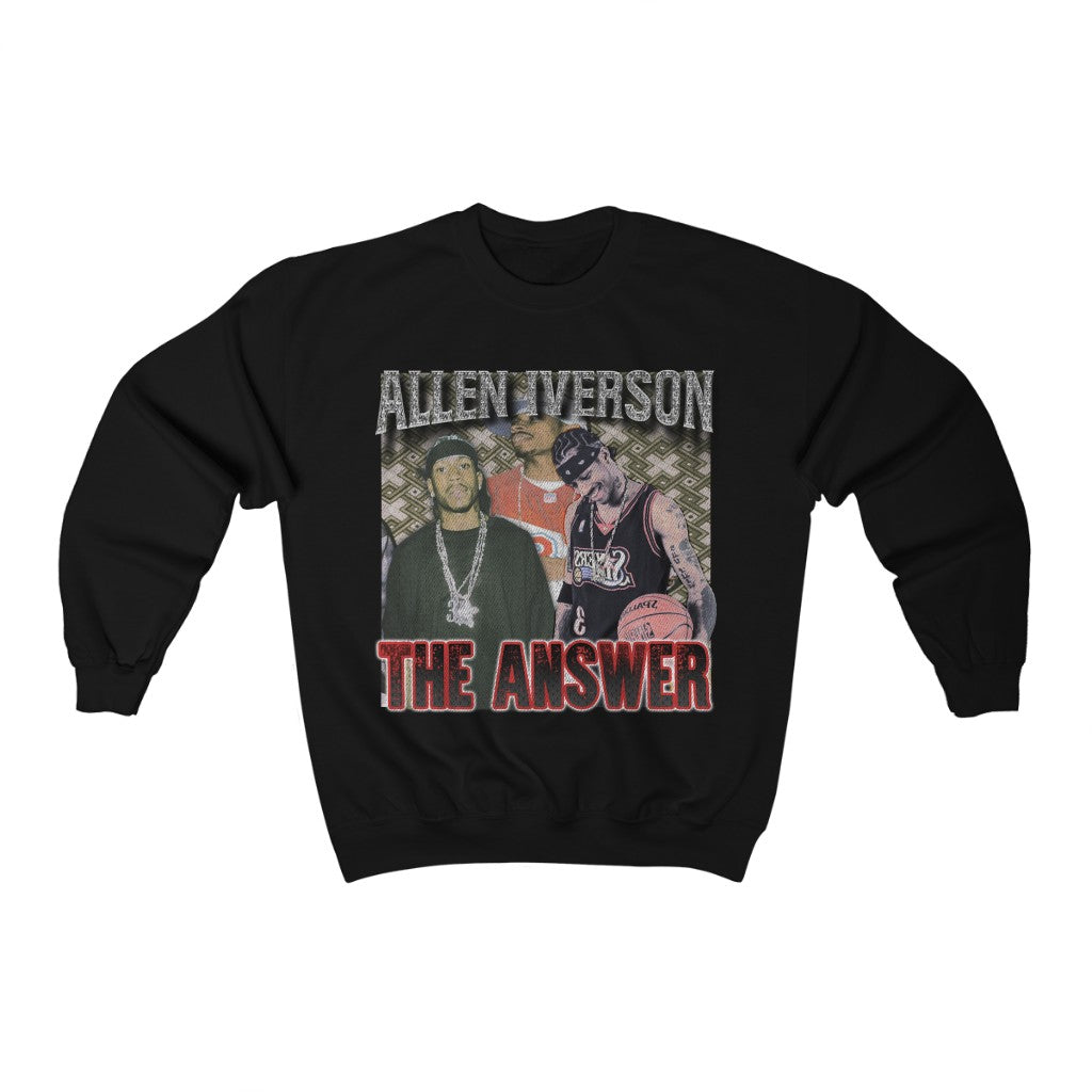 Allen Iverson The Answer Basketball Legend Unisex Heavy Blend™ Crewneck Sweatshirt