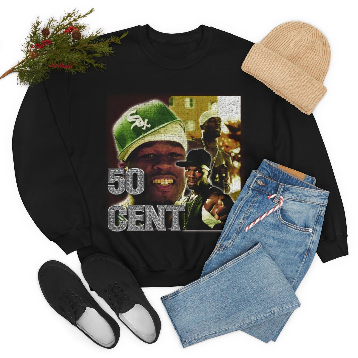50 Cent Hiphop Legend  Unisex Heavy Blend™ Crewneck Sweatshirt