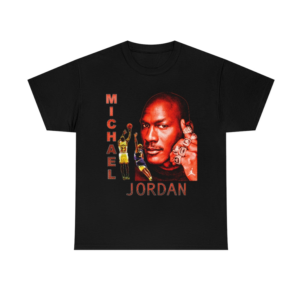 Michael Jordan 6 rings Unisex Heavy Cotton Tee