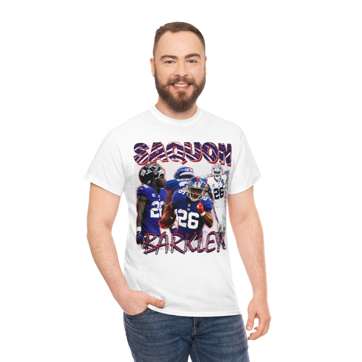 Saquon Barkley New York Football Star Unisex Heavy Cotton Tee
