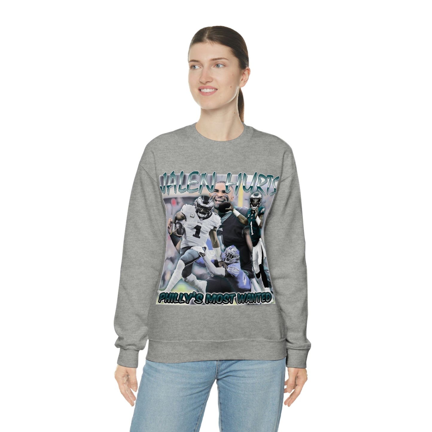 Jalen Hurts Philadelphia Football Star Unisex Heavy Blend™ Crewneck Sweatshirt