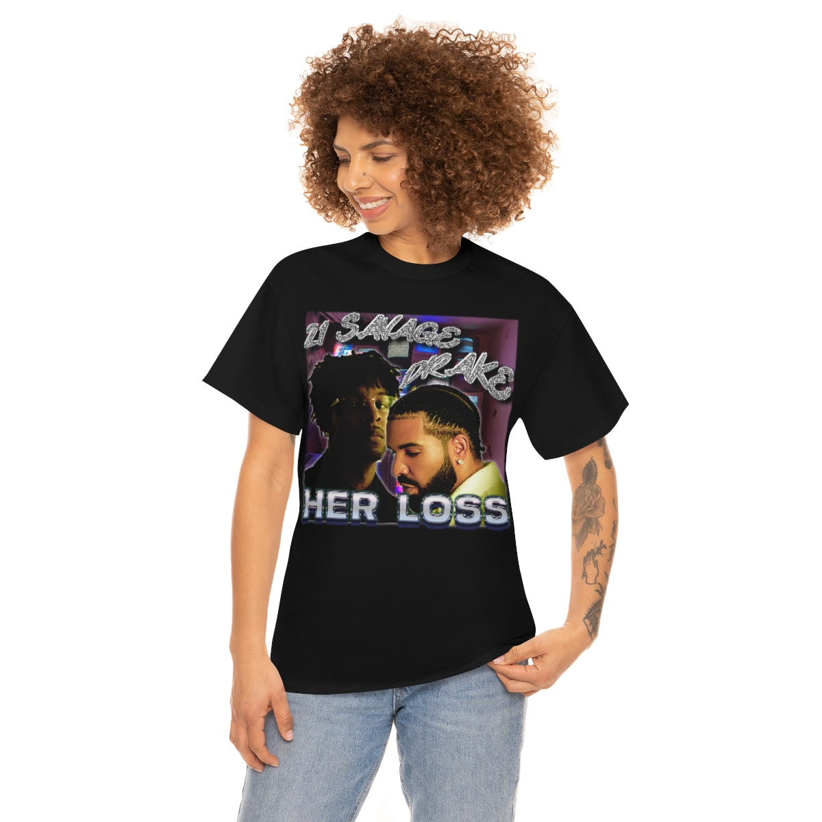 Drake and 21 Savage Her Loss Unisex Heavy Cotton Tee
